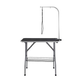 VEVOR Pet Grooming Table Arm with Clamp, 36''x24'' Dog Grooming Station, Foldable Pets Grooming Stand for Medium and Small Dogs, Free No Sit Haunch Ho