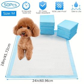 50Pcs/Set Dog Training Pads Puppy Pee Pads Cat Wee Mats Potty-Train 24x18In M