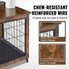 VEVOR Dog Crate Furniture, 32 inch Wooden Dog Crate with Double Doors, Heavy-Duty Dog Cage End Table with Multi-Purpose Removable Tray, Modern Dog Ken