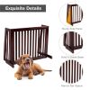 Wooden Pet Gate 3 Panels,Freestanding Length Adjustable