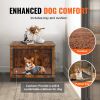 VEVOR Dog Crate Furniture, 32 inch Wooden Dog Crate with Double Doors, Heavy-Duty Dog Cage End Table with Multi-Purpose Removable Tray, Modern Dog Ken