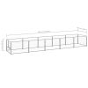 Dog Kennel Silver 53.8 ft¬≤ Steel