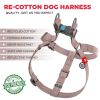 Re Cotton Dog Harness Eco Friendly for Small Dogs Medium Large Dogs Reflective Harness with Adjustable Size for Male Female Dogs Brown Color Large Siz