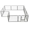 Dog Playpen 12 Panels Steel 31.5"x23.6" Black