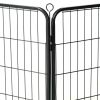 Dog Playpen 8 Panels Steel 31.5"x31.5" Black