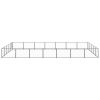 Dog Kennel Black 376.7 ft¬≤ Steel