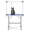 Large Grooming Table for Pet Dog and Cat with Adjustable Arm and Clamps Large Heavy Duty Animal grooming table, 42''/Blue