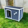 40.55" Wooden Folding Dog House,Outdoor Waterproof Dog Cage,Indoor Solid Wood Outside Dog Shelter Kennel Easy to Assemble