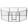 Dog Playpen 8 Panels Steel 31.5"x31.5" Black