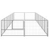 Dog Kennel Silver 150.7 ft¬≤ Steel