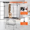 VEVOR Pet Grooming Table Two Arms with Clamp, 46'' Dog Grooming Station, Foldable Pets Grooming Stand for Medium and Small Dogs, Free No Sit Haunch Ho