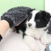 Pet Bathing Brush 2-in-1 Grooming Glove Elegant Dog Grooming Tool For Brushing, Massaging, And Drying Pet Grooming Kit For Dog Cat 2-Sided Bathing Bru